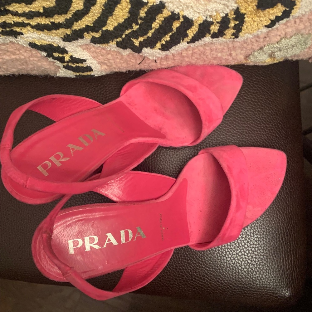 Prada high heel strappy sandals